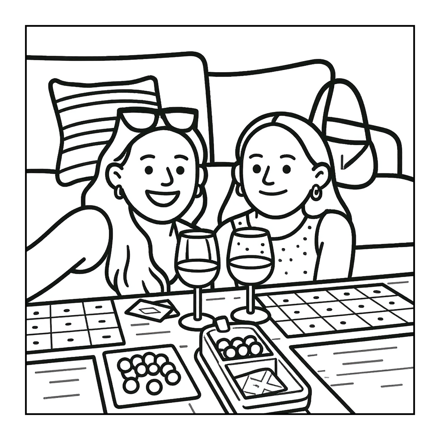 Custom coloring book made from vacation  travel photos as a gift idea