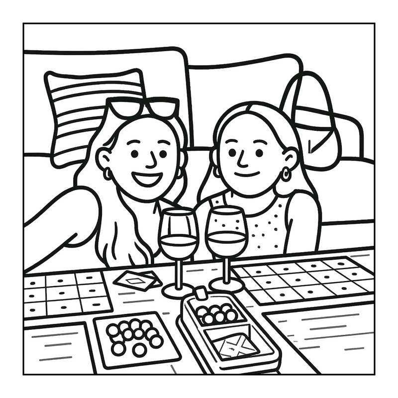 Custom coloring book made from vacation  travel photos as a gift idea